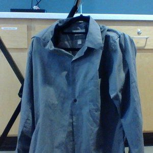 Van Heusen gray vertical striped button down (15.5 and 32/33)